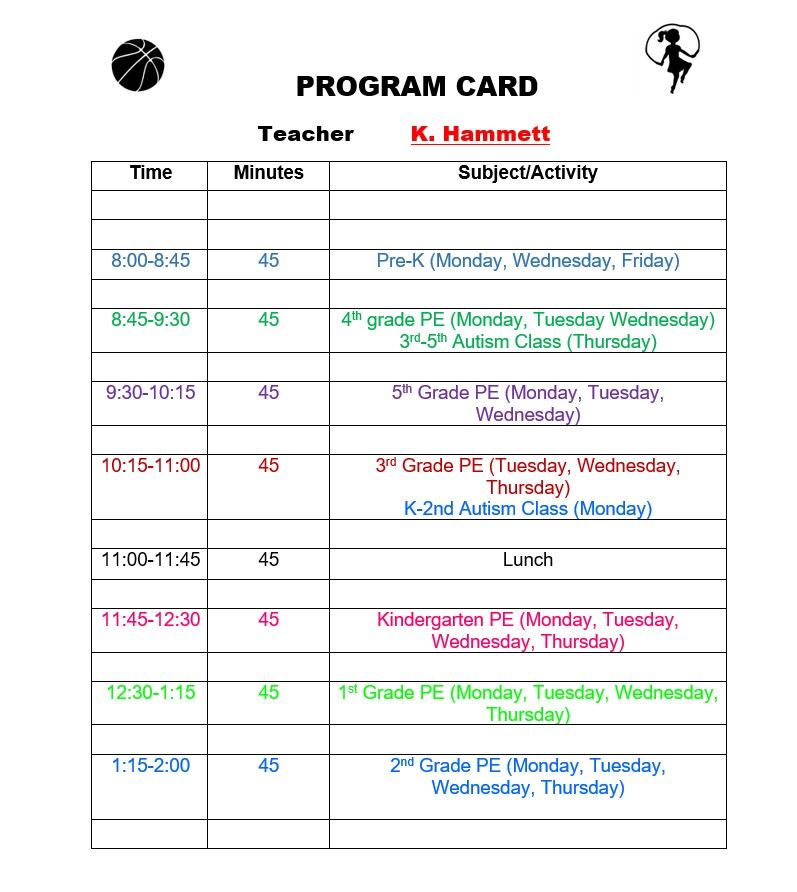 Program Card